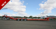 60 Ton 3+2 28′ Deck 11′ Hydra Neck Trailer with 2 Axle Booster